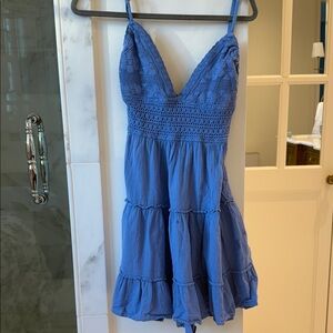 Altar'd State Light Blue Textured Dress